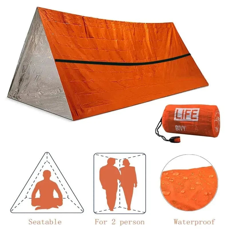 Emergency Shelter Tube with Safety Whistle BeAMan.Tools