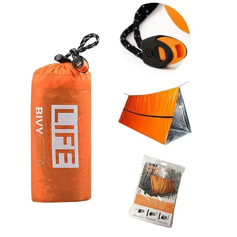Emergency Shelter Tube with Safety Whistle BeAMan.Tools