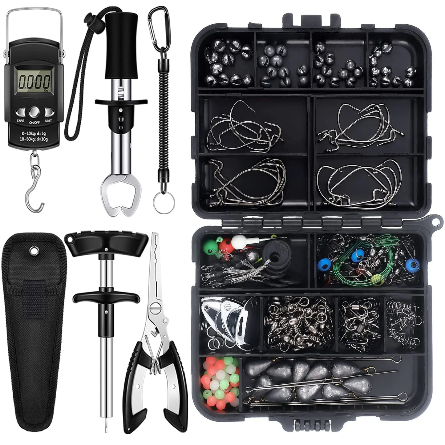 Hungdao Ultimate 252Pc Fishing Pro Kit with Digital Scale & Tools